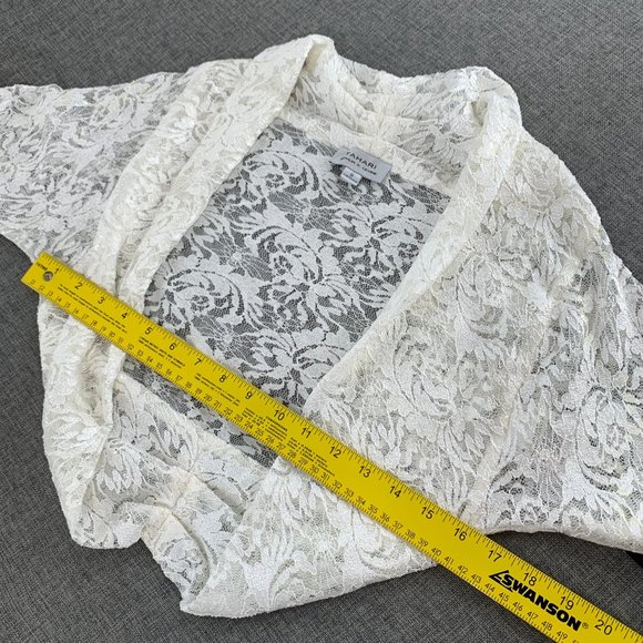 Women's Tahari Ivory Lace Crop Shrug Floral-New without tag - Picture 10 of 12